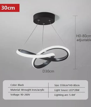 Moderne LED Plafondlamp met Uniek Streamlined Design - Sfeervolle Hanglamp