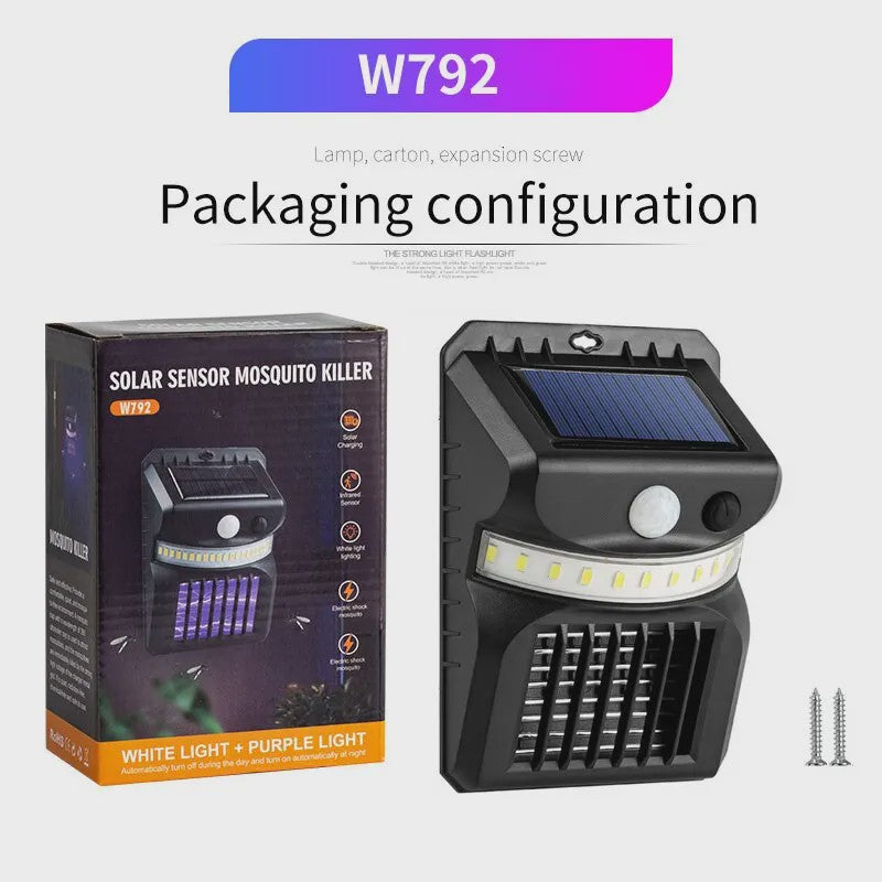 Solar Tuinlamp met Muggenkiller & Bewegingssensor - Waterdicht Buitenlicht