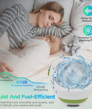 Opvouwbare Mini Wasmachine met Centrifuge - 13L Draagbare Wasmachine voor Reizen & Camping