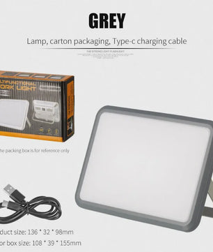 Oplaadbare Kampeerlamp Super Fel Werklicht met Magneet & Powerbank Functie