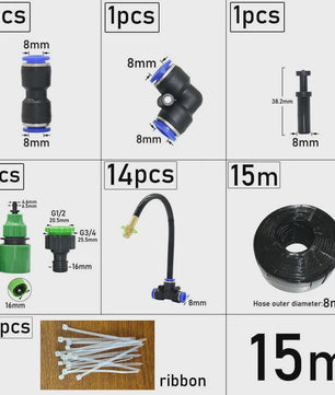 Verstelbare Messing Sproeierset voor Micro Druppelirrigatie - Tuinbesproeiing
