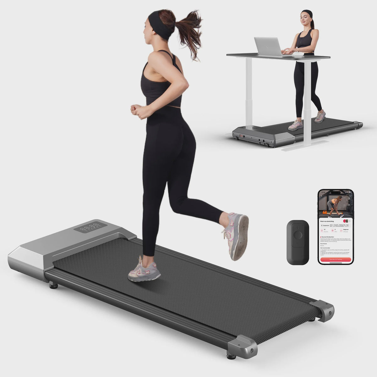 Compacte 2-in-1 Loopband voor Thuis: Wandelen & Rennen (2.5PK, 136kg Capaciteit)
