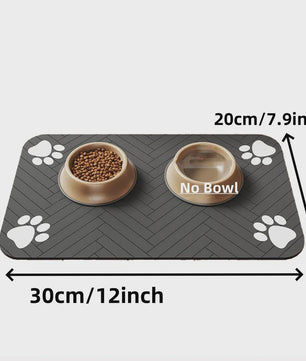 Absorberende Voer- en Waterbak Mat voor Hond en Kat - Waterdicht & Sneldrogend