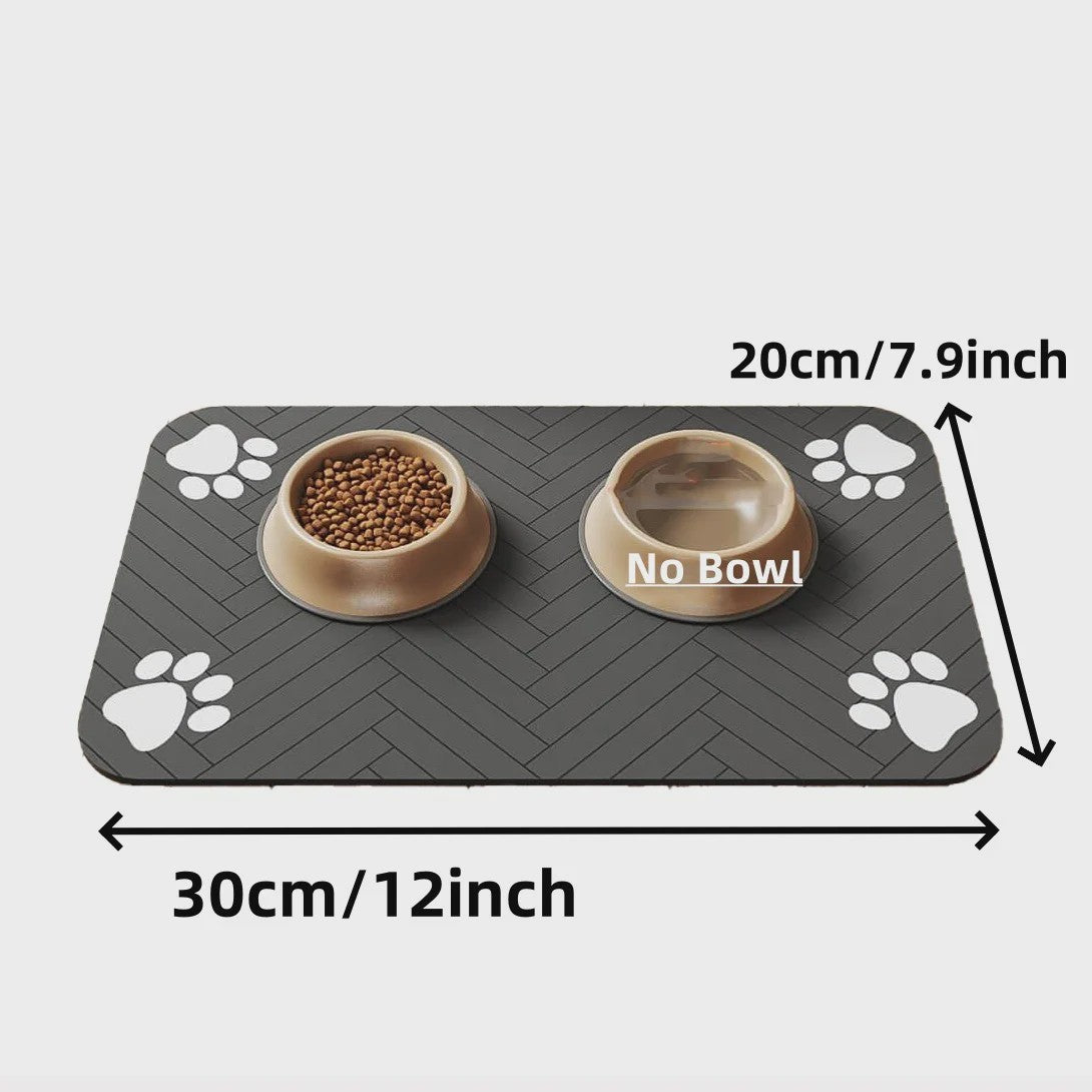 Absorberende Voer- en Waterbak Mat voor Hond en Kat - Waterdicht & Sneldrogend