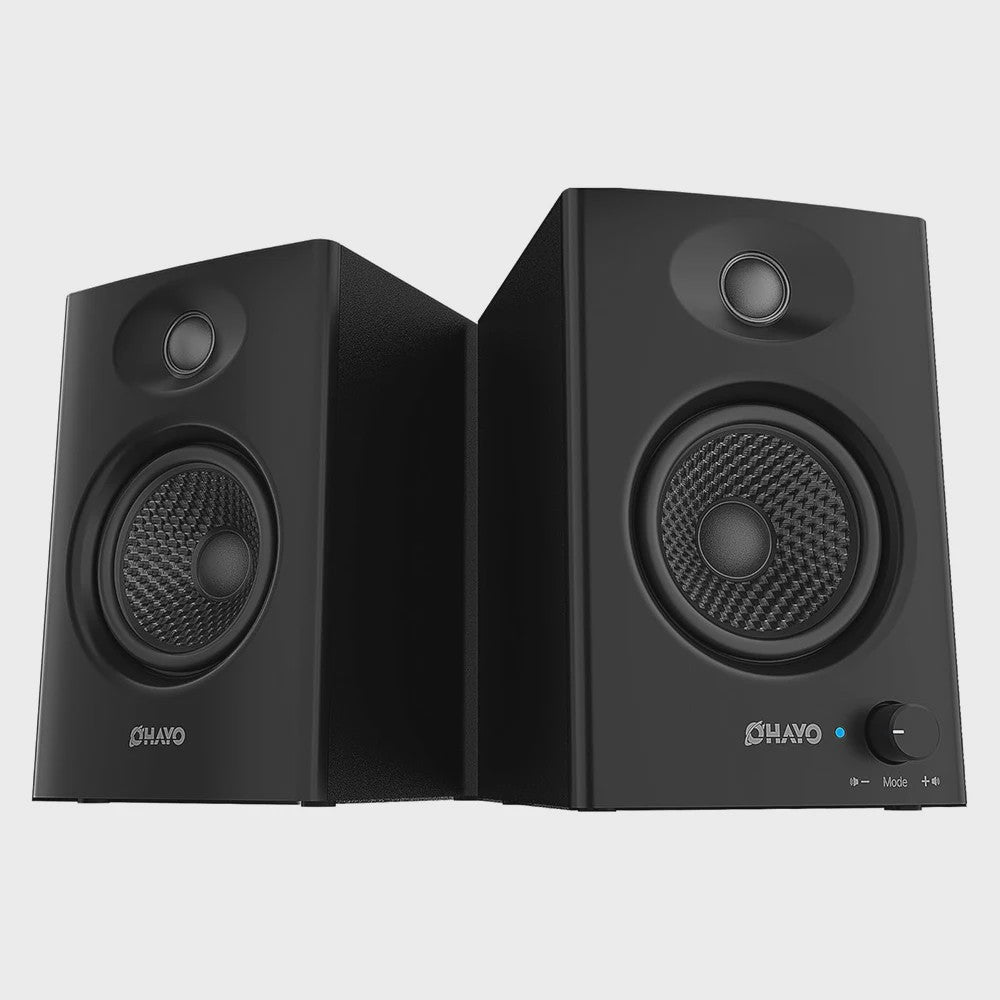 OHAYO C6 Actieve Boekenplank Speakers: 60W, Bluetooth 5.3, Glasvezel Unit, Multi-Input (USB/RCA/AUX) voor PC Gaming