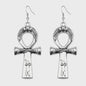 Vintage Egyptische Ankh Kruis Ketting - Grote Hanger met Lange Ketting