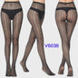 Dames Visnet Panty's met Jacquard Weefsel - Gothic Kant & Spider Net Stijl