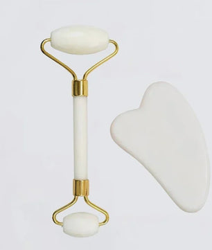 Natuurlijke Jade Roller & Gua Sha Set - Gezichts- en Lichaamsmassage voor Ontspanning en Lifting