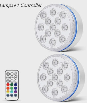 Waterdichte Onderwater LED Lamp met Afstandsbediening - 13 LEDs, RGB Kleuren, IP68
