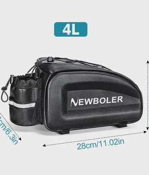 NEWBOLER Fietstas Grote Capaciteit Waterdicht Hard Shell Achterdrager Tas voor MTB & E-Bike