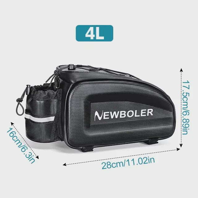 NEWBOLER Fietstas Grote Capaciteit Waterdicht Hard Shell Achterdrager Tas voor MTB & E-Bike