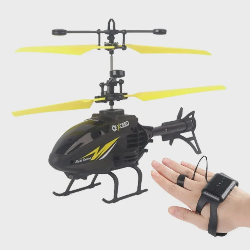 Handgestuurde RC Helikopter met Verlichting - Impactbestendig & Oplaadbaar