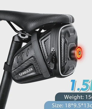Waterdichte Fiets Zadel Tas met Reflecterende Strepen & Slimme Verlichting