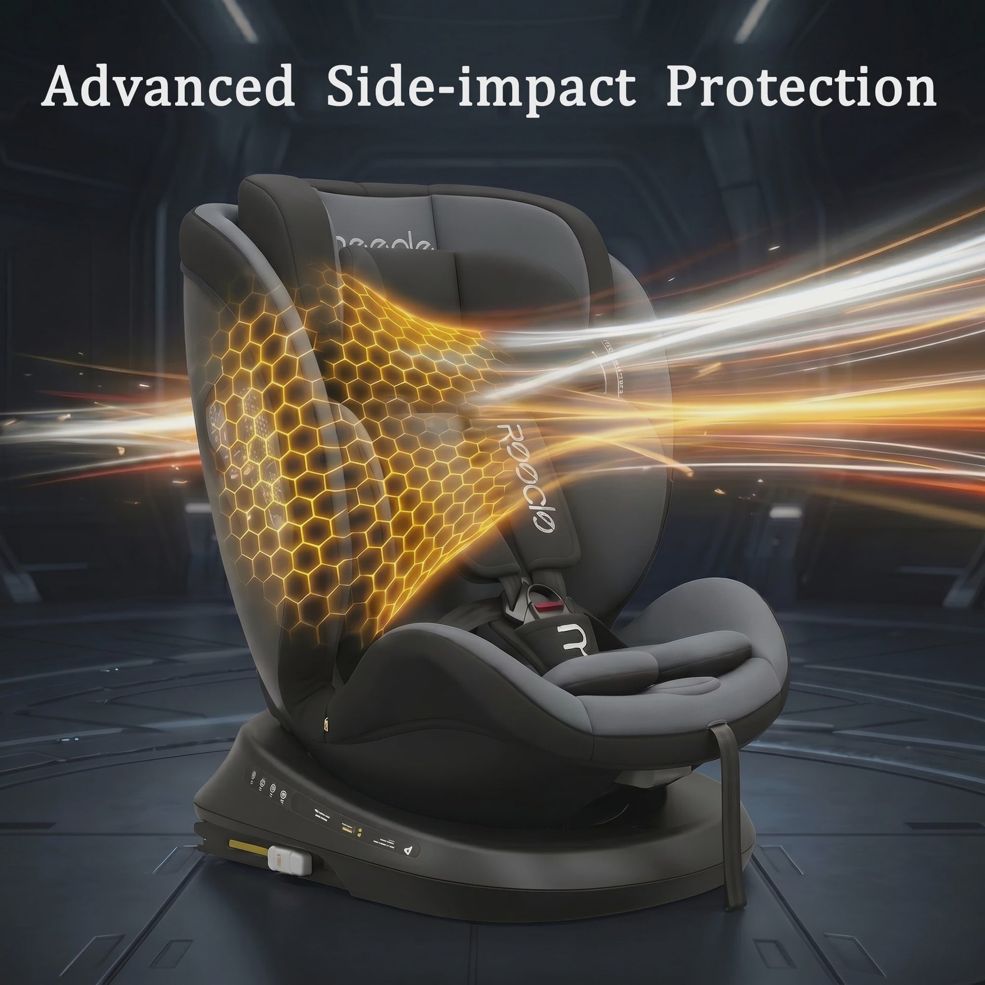 Reecle I-Size 360° Draaibaar Autostoeltje 40-150cm (0-12 Jaar) met ISOFIX