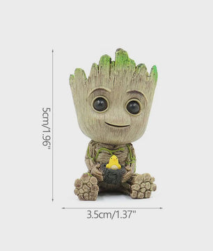 Groot Plantenpot & Decoratief Figuur - Leuke Woondecoratie