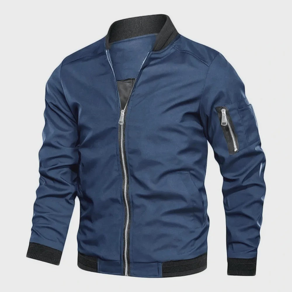 Herfst Winter Heren Bomberjack - Basic Stijl Effen Kleur Jas
