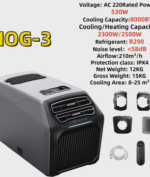 Draagbare Airconditioner 8000BTU - Koeling voor Tent, Camper & Caravan