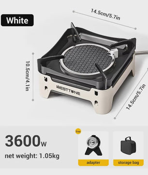 WESTTUNE Draagbare Camping Gasbrander 3600W - Infrarood Verwarmingssysteem met Elektronische Ontsteking