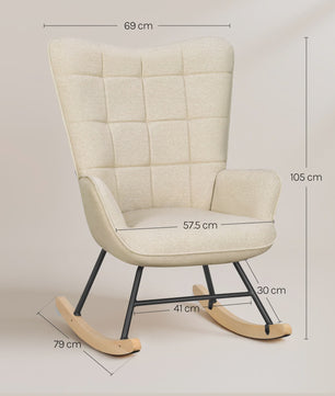Comfortabele Schommelstoel met Zachte Zitting - Ergonomisch en Stijlvol voor Woonkamer of Slaapkamer