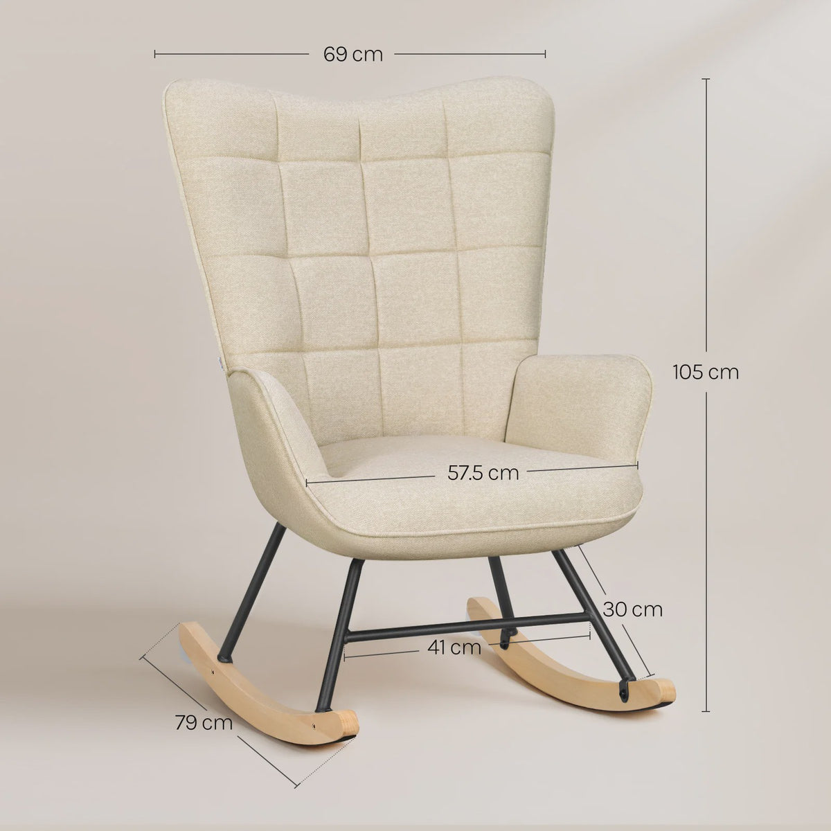 Comfortabele Schommelstoel met Zachte Zitting - Ergonomisch en Stijlvol voor Woonkamer of Slaapkamer