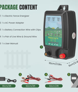 Krachtige Elektrische Schrikdraad 2J met LCD Display - 10KM Bereik, Waterdicht