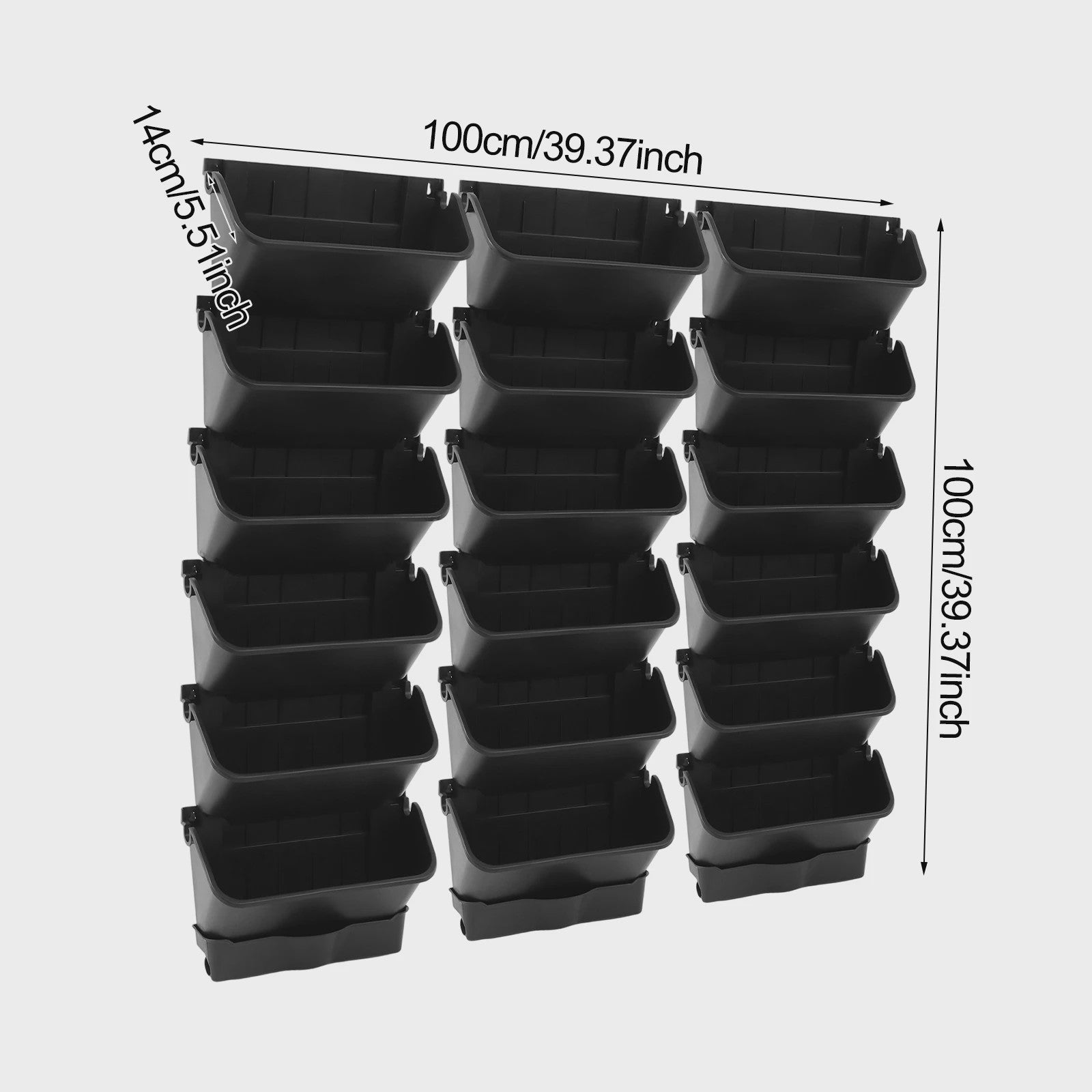 Verticale Wandplanter met Timer - Zelfwaterend - 36 Vakken - 100x118.5cm