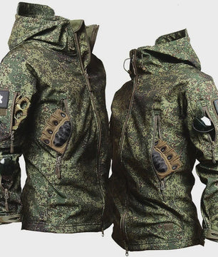 Militaire Softshell Combat Set: Ademend Uniform met Capuchon Jas en Cargo Broek - Ideaal voor Jacht & Outdoor