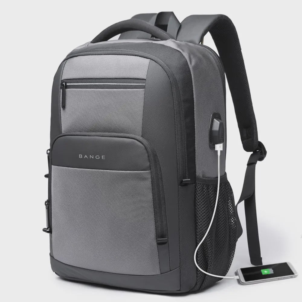 BANGE Waterdichte Laptop Rugzak 15.6 inch met USB Laadpoort - Multifunctioneel voor Reizen, School & Werk