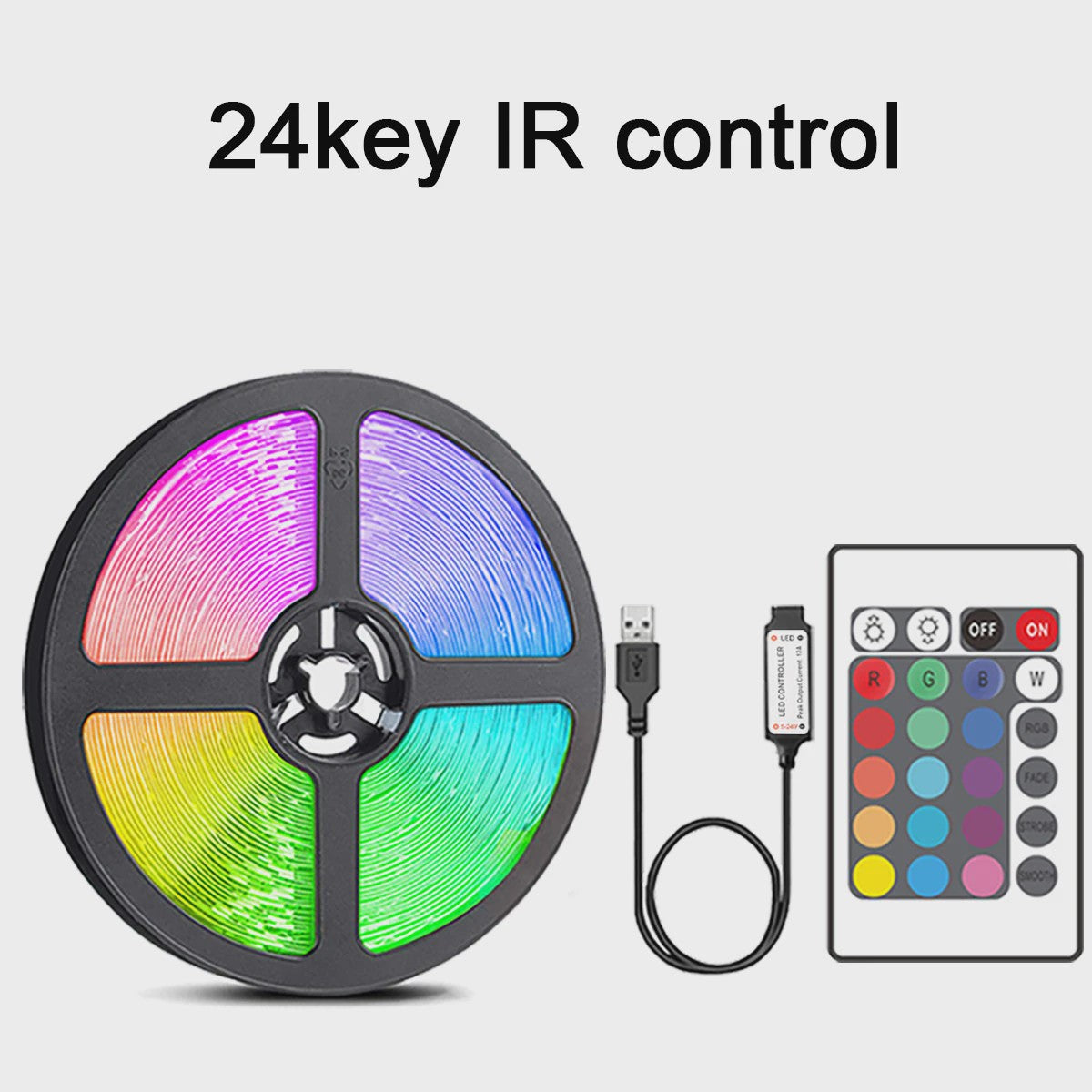 RGB LED Strip Verlichting met 44-toets Afstandsbediening - Flexibel en Sfeervol