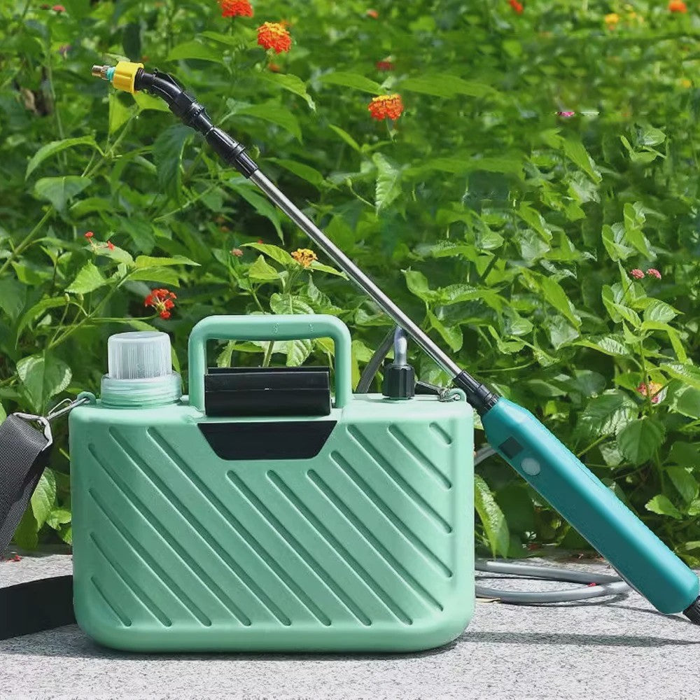 Elektrische Tuinsproeier met Telescoopsteel & 3 Mondstukken - Draagbaar