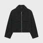 Chique Grijze Dames Jas met Rits en Zakken - Vintage Stijl