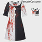 Bloedige Art the Clown Kostuum - Terrifier Killer Clown Jumpsuit voor Halloween & Carnavalsfeest