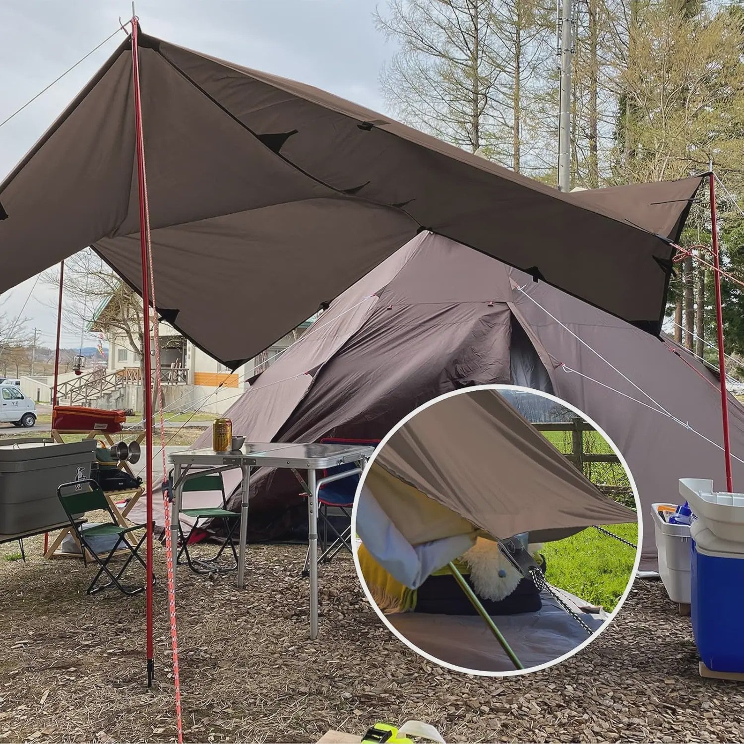 Waterdichte Tarp 3x3m - Veelzijdige Kampeerluifel & Schuilplek