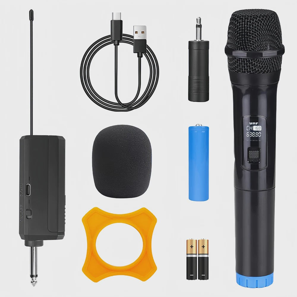 Draadloze Microfoon Set 2.4G - 2 Kanaals Handheld Microfoons voor Karaoke, Feest & Presentatie