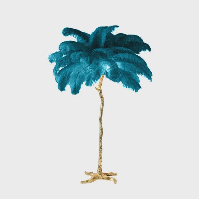 Luxe Pluimen Vloerlamp - Scandinavisch Design met LED Verlichting