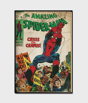 Retro Marvel Spider-Man Poster: Iconische Superheld Kunst voor aan de Muur