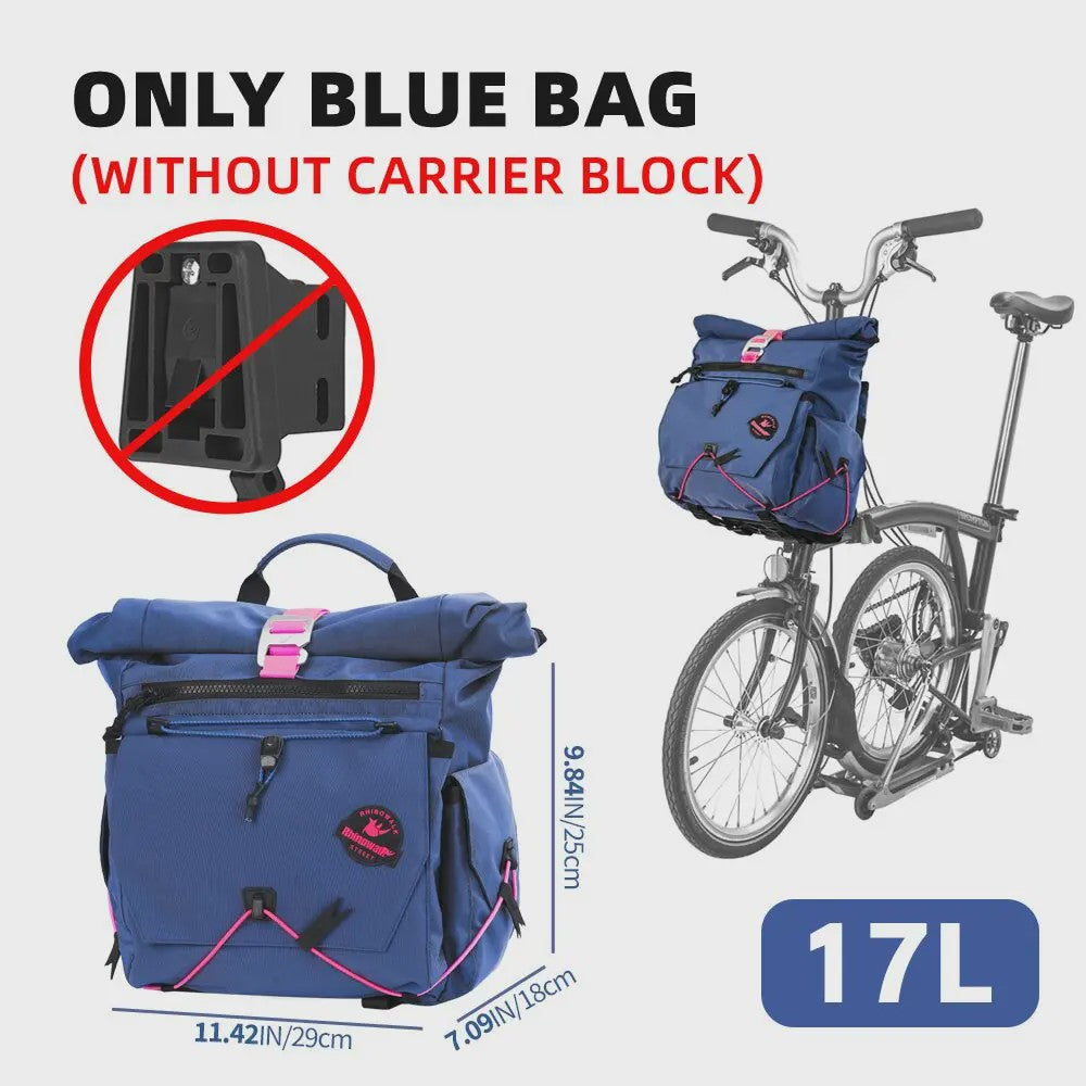 Rhinowalk Vouwfiets Tas 17L Quick-Release Stuur- of Mandtas met Ondersteuningsplaat