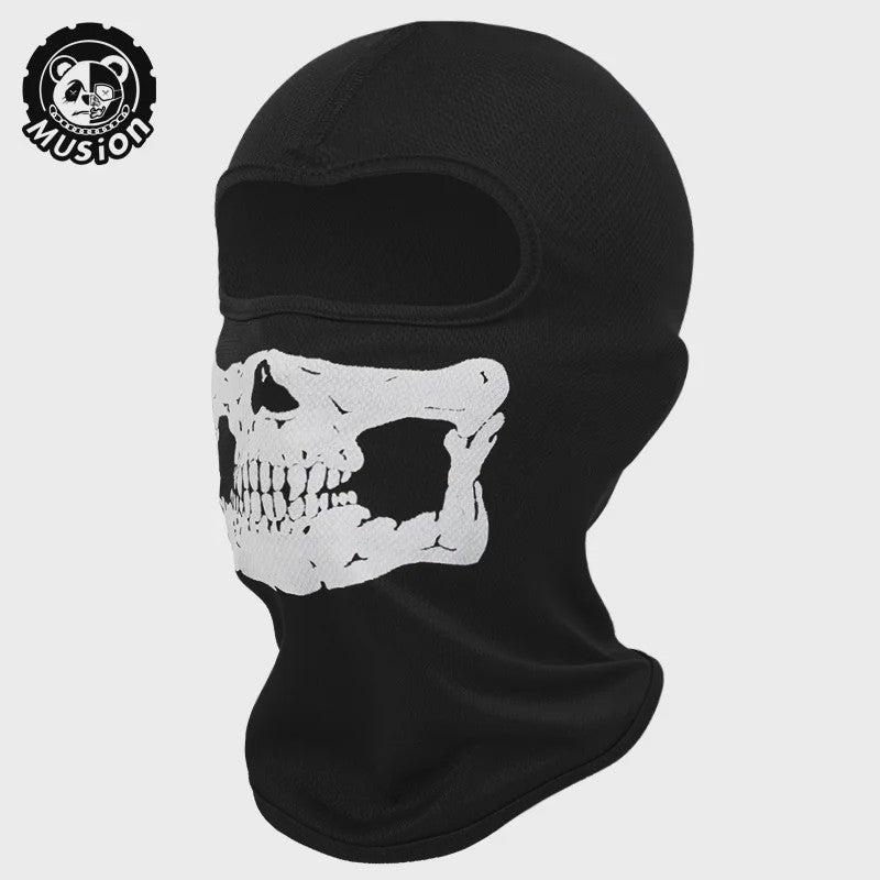 Ademende Skull Balaclava Muts - Full Face Motorfiets Masker met Mesh