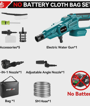 ONEVAN Krachtige Accu Hogedrukreiniger 3500W - 200Bar - Voor Makita Batterijen