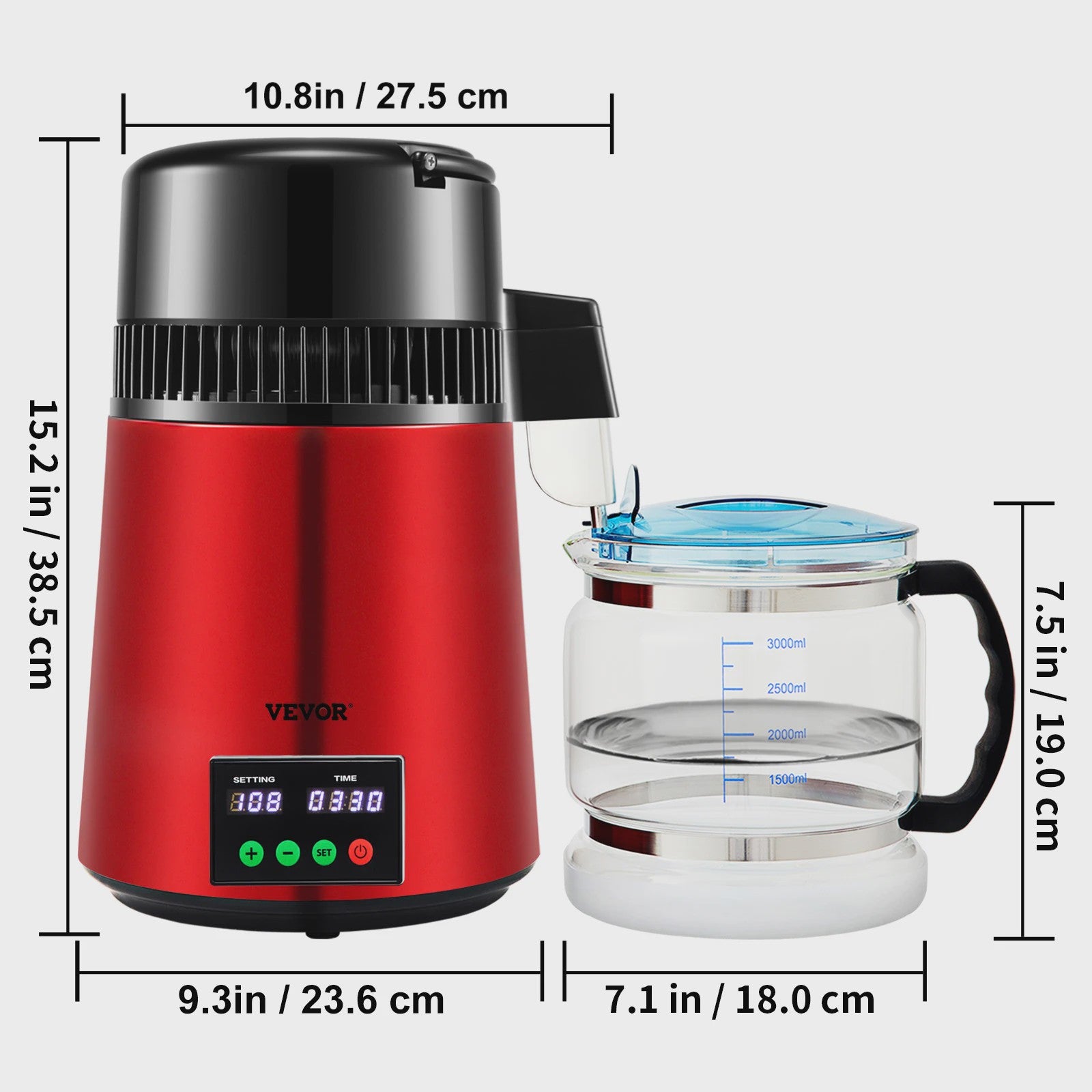 4L Water Distilleerder met Touchscreen - Zuiver en Verfrissend Drinkwater