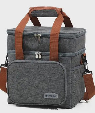 Moderne Lunchtas met Grote Capaciteit - Dubbele Isolatie & Crossbody Draagband