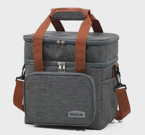 Moderne Lunchtas met Grote Capaciteit - Dubbele Isolatie & Crossbody Draagband