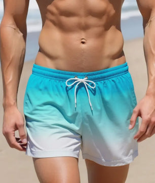 Heren Sneldrogende Zwemshorts met Trekkoord en Zakken - Perfect voor Strand en Zomeractiviteiten
