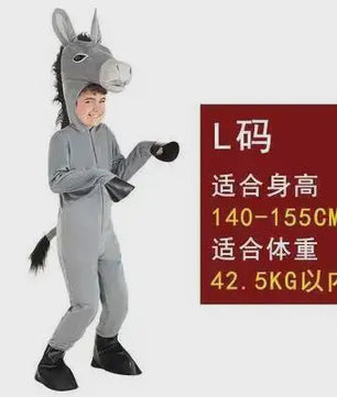 Donkey Kostuum voor Kinderen en Volwassenen - Feestelijk Dierkostuum voor Cosplay en Voorstellingen