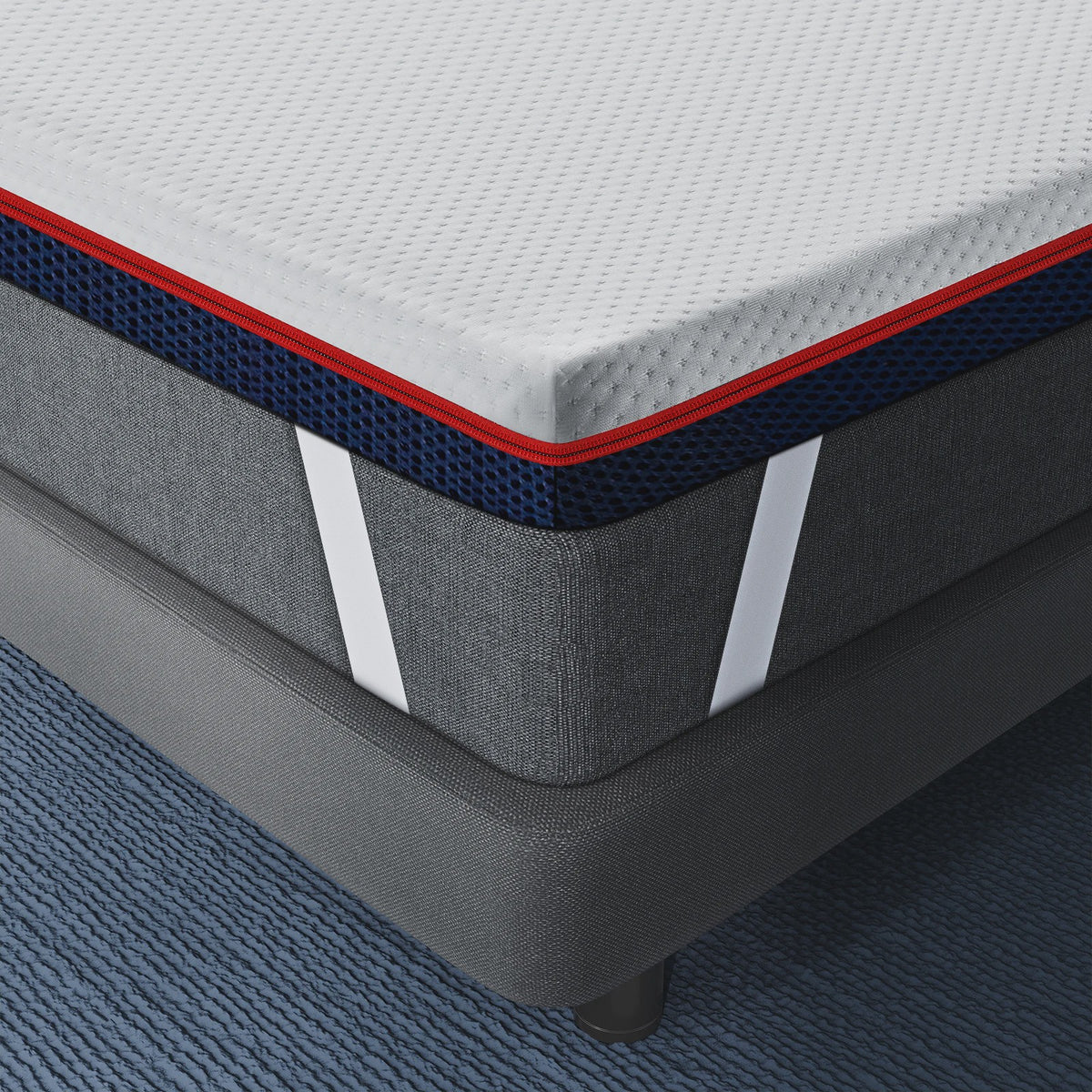Inre 8cm Traagschuim Matrasoplegger - Comfortabel, Ademend & Hypoallergeen met Wasbare Hoes