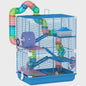 Ruime Hamsterkooi met Tunnels, Platforms, Wieltje en Accessoires (46x30x58 cm)