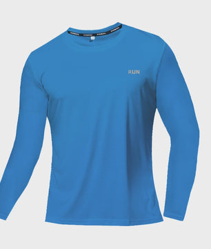 Heren Zomer T-shirt Lange Mouw - Ice Silk, Sneldrogend & Ademend voor Sport & Outdoor