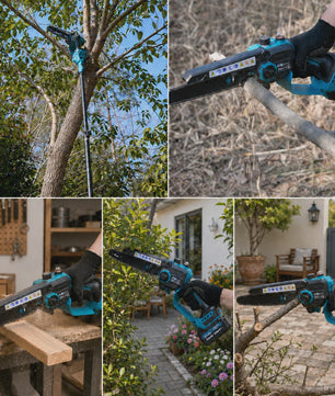 2-in-1 Snoerloze Telescoop Kettingzaag met 2x 4000mAh Accu's