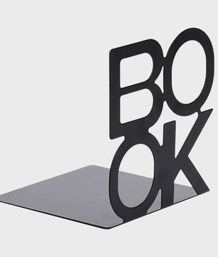 Set van 2 Stijlvolle IJzeren Boekensteunen - Anti-slip - Ideaal voor Thuis, Kantoor en Bibliotheek