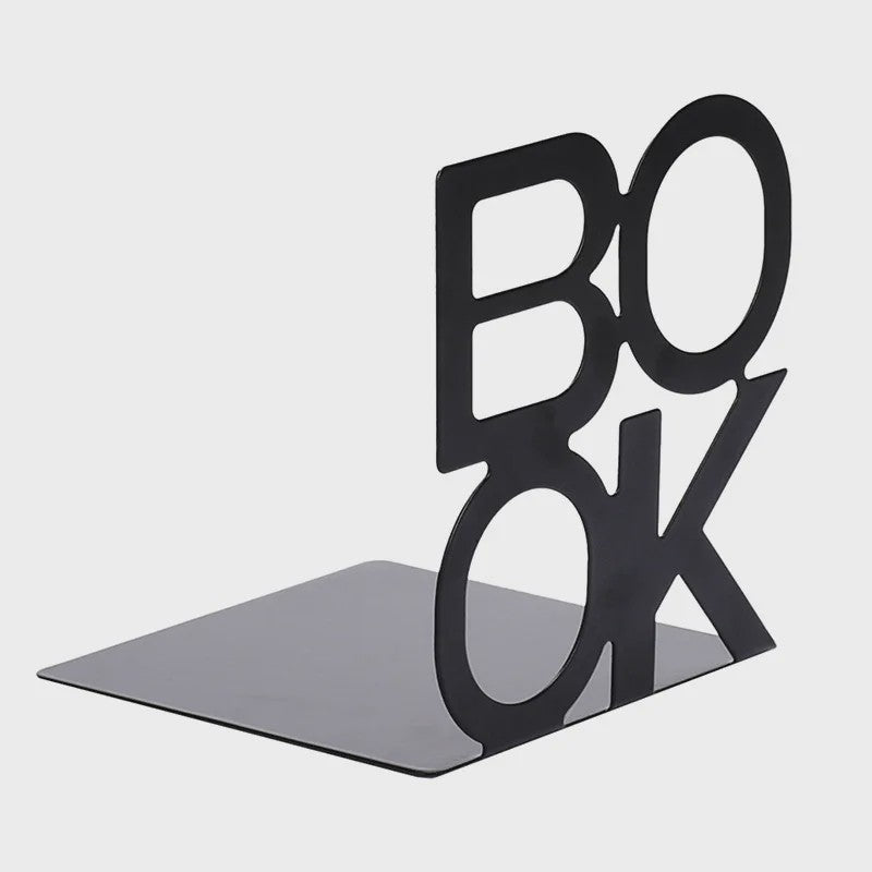 Set van 2 Stijlvolle IJzeren Boekensteunen - Anti-slip - Ideaal voor Thuis, Kantoor en Bibliotheek